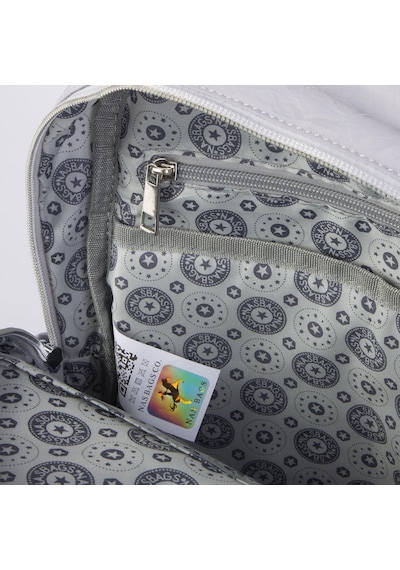 Nas Bag Unisex Büyük Boy Çok Gözlü Su Geçirmez Sırt Çantası Gri