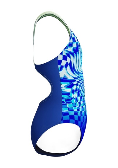 Speedo Speedo Prnt Splashback Jf Bluwht Kız Çocuk Mavi Mayo 006