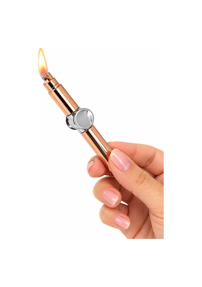 Stres Çarklı Benzinli Metal Çakmak Tasarımlı Döner Fidget Model Bej