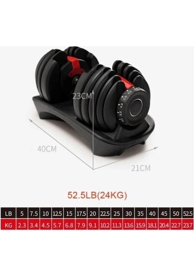 Ayarlanabilir Dambıl Ve Stand Seti 2 X 24 Kg Ayarlanabilir Mekanizmalı Dambıl + Dambıl Standı