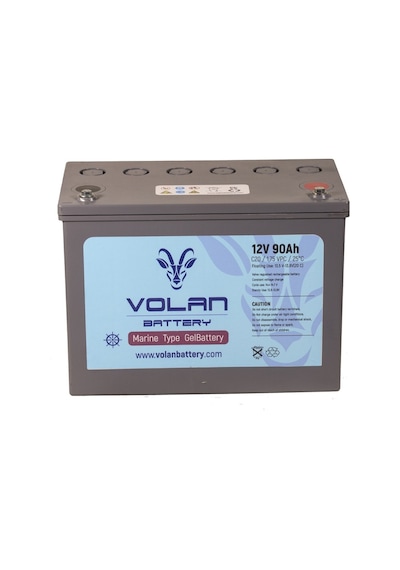 12 Volt 90 Amper Marin Jel Akü 3 Yıl Garantili - Volan Akü / 325019292
