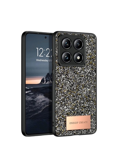 Onegif Mi 14t Pro Bright Simli Kapak - Gümüş İtdark49184