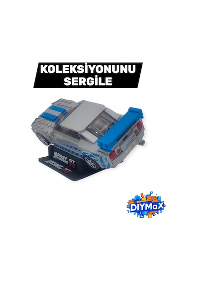 Speed Champions Standı Araç Sergileme Aparatı Model Vitrin Standı - Siyah