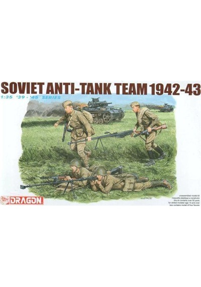 1/35 Sovyet Tanksavar Ekibi 1942-43 Asker Figür Maketi, Dragon 6049
