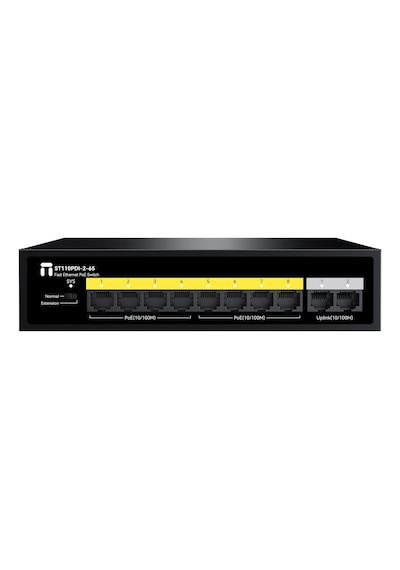 Stonet St110pdı-2-65 10 Port Mbit 8 Port Poe 65w 2xmbit Uplink Yönetilemez Metal Kasa Switch
