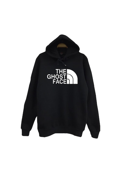 The Ghost Face Baskılı Sweatshirt Siyah