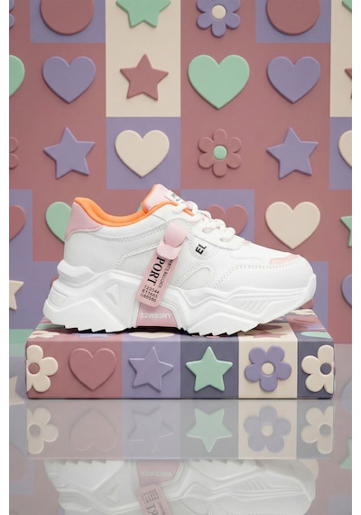 Dark Seer Kids Ds K 2051 Sneaker 2025 Kız Çocuk Beyaz-pudra