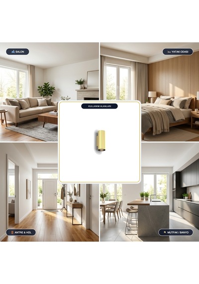 Jupıter Altın 2xgu10 Duvar Aplik - Ev602-a/s Gold