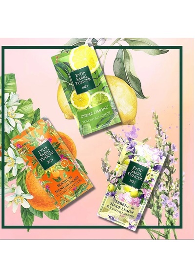 Eyüp Sabri Tuncer Bodrum Mandalinası + Çeşme Limonu + Verbena & Zinde Limon Kolonyası 3 x 150 ML + Islak Mendil 3 x 15'li