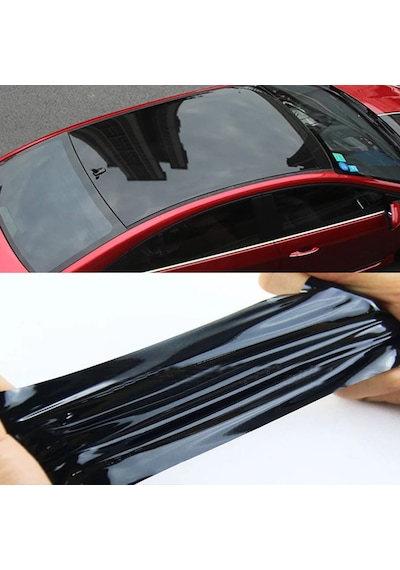Piano Black Siyah Hava Kanallı Koruma Jelatinli 30cm X 2 Metre