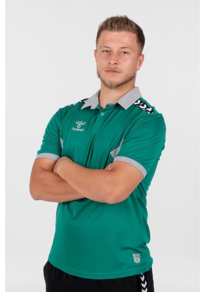 Hummel Otantik Polo Yaka Kamp Tişört Yeşil