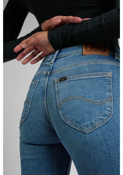 Lee Scarlett Skinny Fit Dar Kesim Yüksek Bel Çok Dar Paça Mavi Kadın Jean Denim Kot Pantolon L626ERKJ Mavi