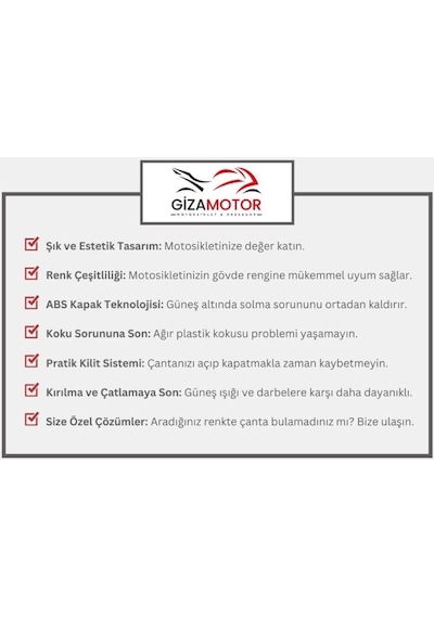 Motosiklet Arka Çanta 33 Lt Kapasite Metalik Parlak Siyah