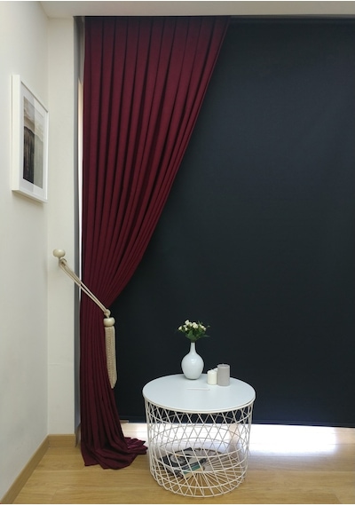 Evdepo Home Bordo Fon Perde Tek Kanat (540493090) Bordo