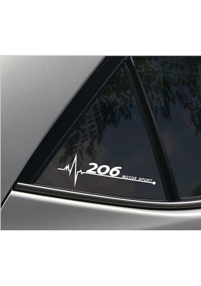 Peugeot 206 Napız Kalp Kelebek Cam Için Sticker Yapıştırma