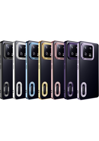 Xiaomi Mi 13 Pro Kılıf Kamera Korumalı Logo Gösteren Zore Omega Kapak Mavi