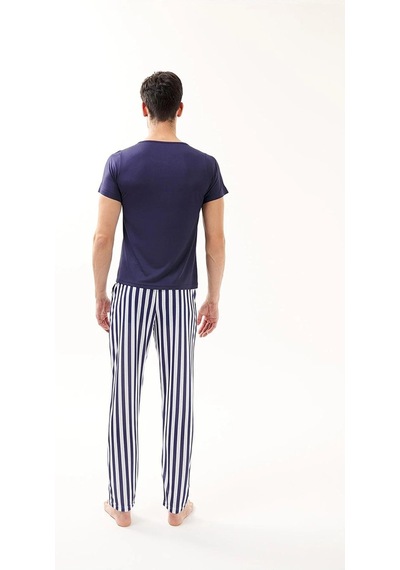 Yeni İnci Çizgili 3'Lü Erkek Pijama Takım 821 001