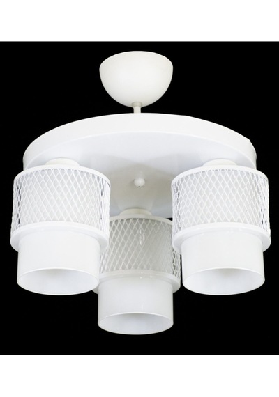 Ikili Beyaz Cam Kafes Model Modern Plafonyer Avize J