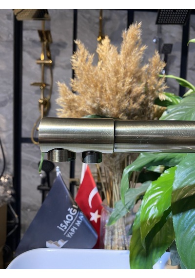 İsaoğlu Yapı Antik Gold Arıtmalı Batarya Mat Gold Arıtıcılı Evye Musluğu Antik Eskitme Batarya Gold