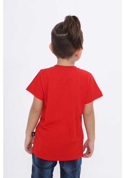 Toontoy Kids Toontoy Erkek Çocuk Baskılı Tişört Kırmızı