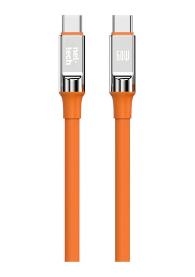 Nettech Nt-dc29 60w Plastik 100 Cm Type-c To Type-c Şarj Ve Data Kablosu Turuncu