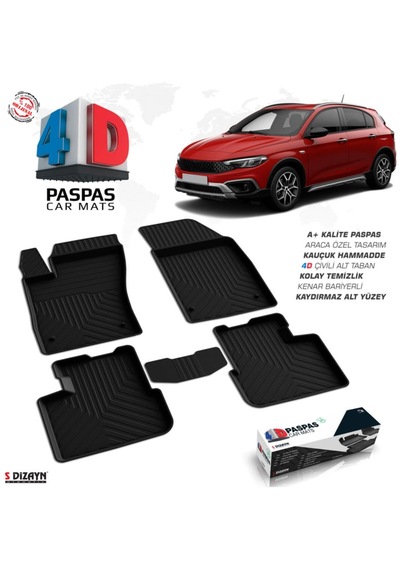 Fiat Egea Cross Uyumlu 4d Havuzlu Paspas Omsa 2021