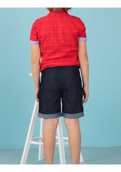 Denokids Ollie&Olla Kırmızı Erkek Çocuk Gömlek Çok Renkli