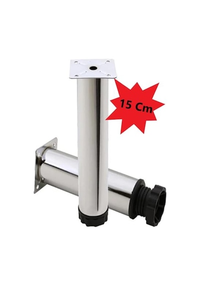 Koltuk Çekyat Yükseltme Ayağı Tablalı Krom Metal 15 Cm 4 Adet Diğer