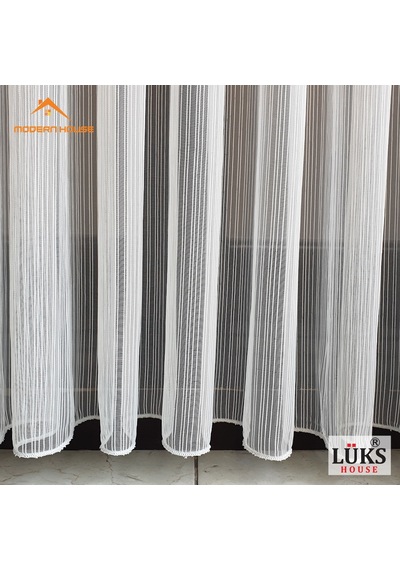 Lüks Zincir Çizgili Kurşunlu Tül Perde - Modern House Lüks Zincir Çizgili Kurşunlu Tül Perde - Modern House
