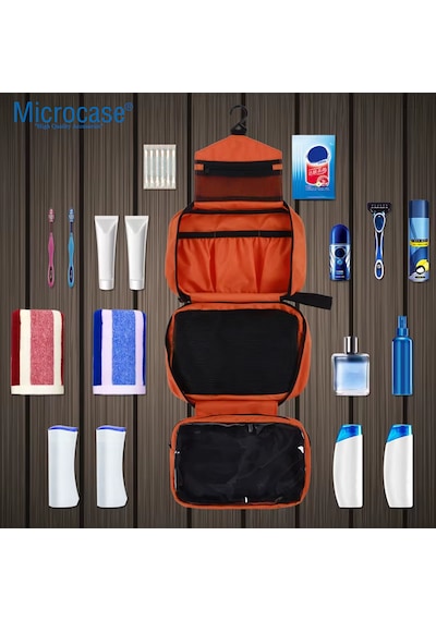 Microcase Makyaj, Seyahat Ve Günlük Kullanım İçin Pratik Asılabilir Katlanır Organizer Çanta - Al5112 Siyah