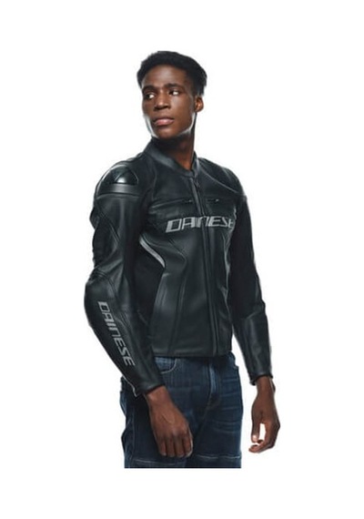 Dainese Racing 4 Black Black Deri Mont Gri Siyah