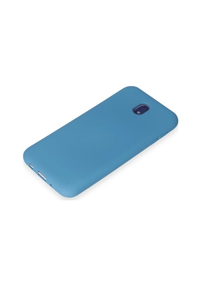 Cosmotex Newface Samsung Galaxy Uyumlu  J7 Pro / J730 Kılıf Nano İçi Kadife Silikon - Mavi