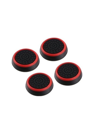 Cafele PS4 - PS5 - Xbox One X/S - Series X - Series S Analog Koruyucu Silikon Pad Kırmızı Noktalı