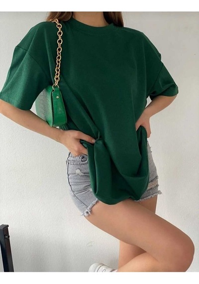 Noıssey Yeşil Düz Oversize Unisex