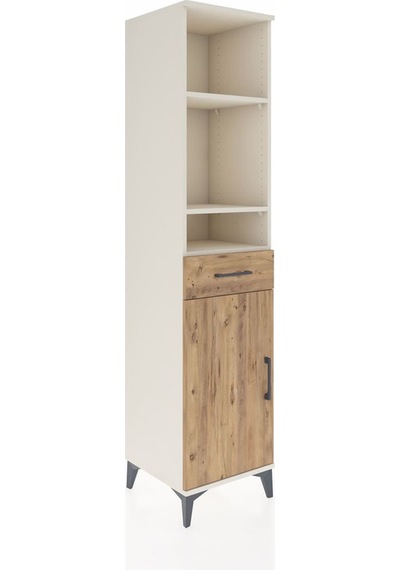 Hyperion Dolap 4 Raflı Tek Çekmeceli Tek Kapaklı 44x44x195 Aytaşı-çam Aytası