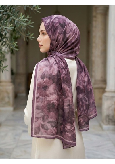 Camellia Scarfs Frosted Bloom Müslin Şal Koyu Pembe - Canlı Ve Doğal Stil