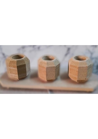 1448bng90247hobi Adn Dekoratif Sekizgen Mumluk Ahşap Mdf Ham Cnc Kesim Model El Yapım
