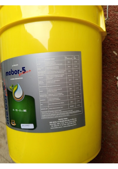 Mebor 5 Plus 4-15-0 + 5 Bor B + 5 Çinko Zn İçerikli Sıvı Gübre 20 Litre Diğer