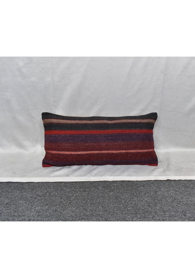 Zehra Abla Halı Yeni El Dokuma Dekoratif Lumbar Kilim Kırlent Yastık Kılıfı 6175