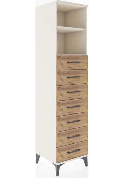 Hyperion Dolap 2 Raflı 7 Çekmeceli 44x44x182 Aytaşı-çam Aytaşı