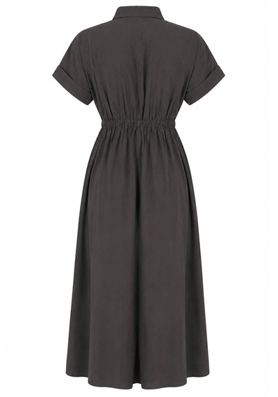 Double E-019 Haki Kadın Elbise 27kd52000108