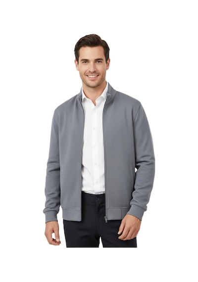 Erkek Spor Hakim Yaka Fermuarlı Hırka Regular Fit Bgl-st04947 Gri