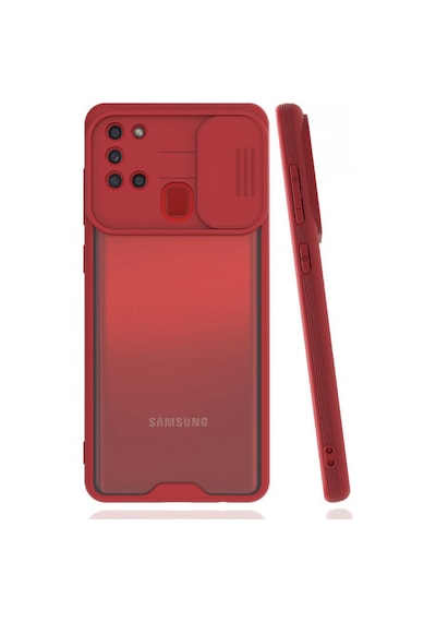 Nettech Samsung Galaxy A21s Uyumlu Platin Kamera Kızaklı Arka
