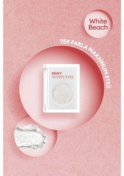 Missha M Dewy Glossy Eyes Parlak ve Işıltılı Görünüm Sunan Göz Farı White Beach