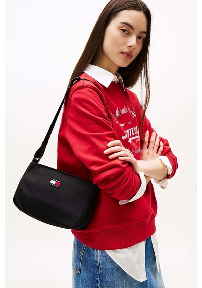 Tommy Hilfiger Kadın Tjw Daily Shoulder Bag Omuz Çantası - Siyah-8858 Siyah