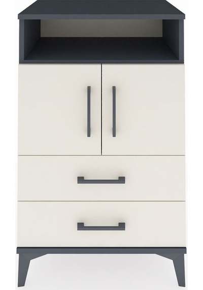 Hyperion Komodin 2 Raflı 2 Çekmeceli 2 Kapaklı 60x44x96 Antrasit-aytaşı Antrasit Hyperion Komodin 2 Raflı 2 Çekmeceli 2 Kapaklı 60x44x96 Antrasit-aytaşı Antrasit