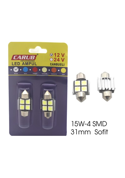 Carub Ampul 12v Sofit 15w-4 Smd Canbus 31mm Beyaz