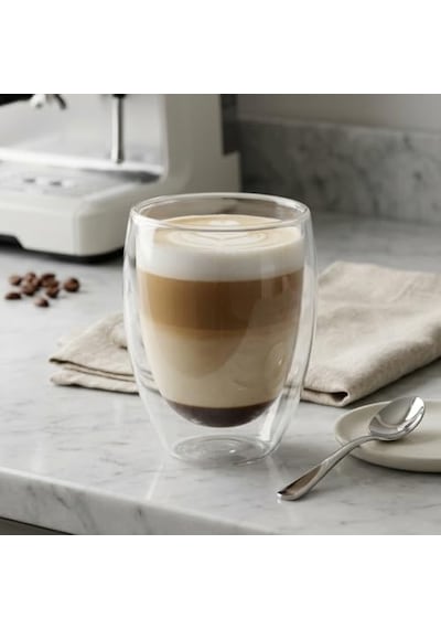 Çift Cidarlı Borosilikat Cam Kupa - 350 Ml Isıya Dayanıklı, El Yakmayan Yüzen Bardak 1 Adet Aeropress