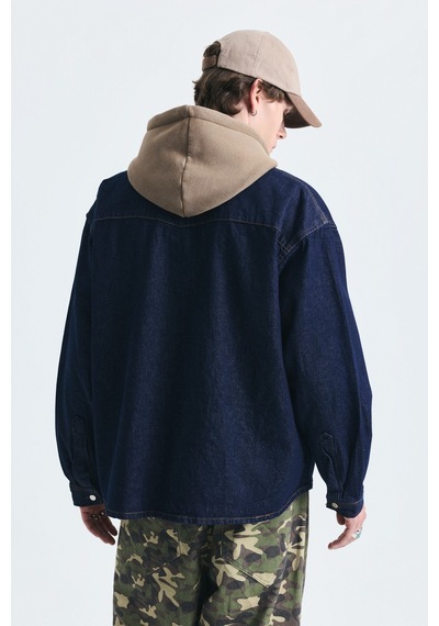 Vamos Oversize Kot Gömlek Lacivert