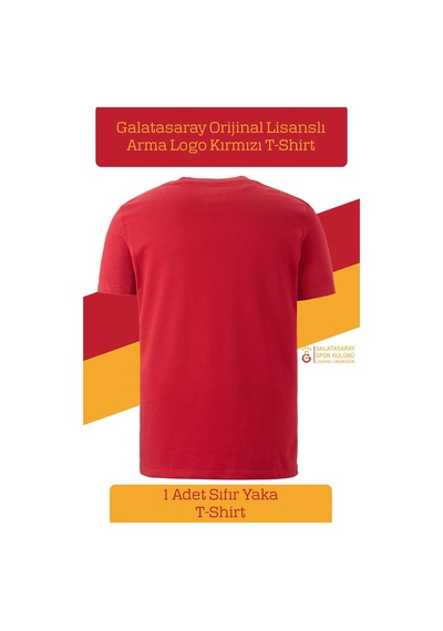 Gsstore Galatasaray Lisanslı Arma T-shirt Kırmızı
